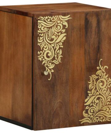 Badezimmer-Wandschrank mit Speicher Honigbraun 38 x 33 x 48 cm