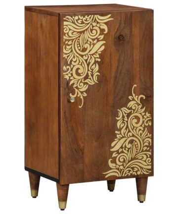 Sideboard mit Regal Braun 40 x 33.5 x 75 cm Massivholz Mango