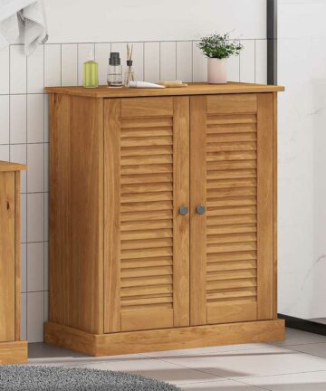Badezimmer Schrank Sonstiges VIGO Braun Massivholz Kiefer