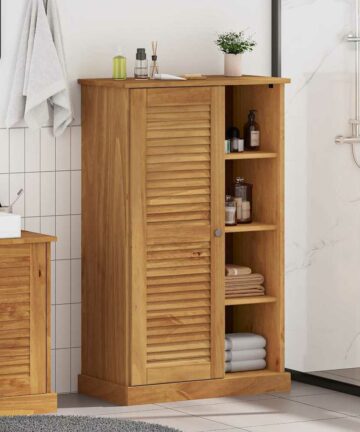 Badezimmer Schrank VIGO Honigbraun 67,5 x 34 x 110 cm