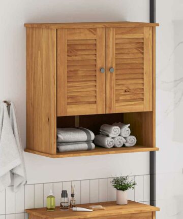 Wandmontierter Badezimmerschrank Wandmontiert VIGO Honigbraun
