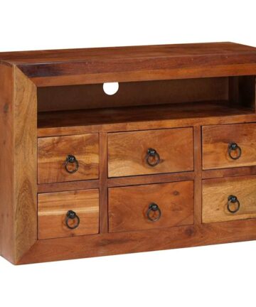Sideboard Braun 80 x 30 x 55 cm Akazie Massivholz