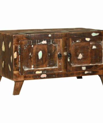 Couchtisch Mehrfarbig 80 x 54 x 45 cm Massives Altholz