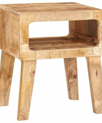 Beistelltische mit Regal 40 x 32 x 46 cm Massivholz Mango
