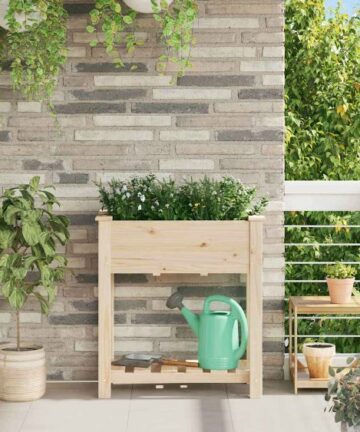 Gartenblumentopf Beige 71 x 37 x 76.5 cm Massives Fichtenholz