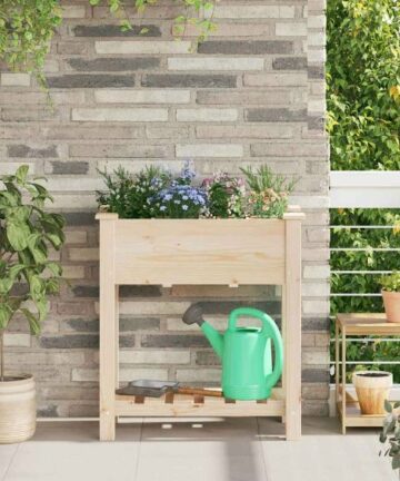 Gartenblumentopf Beige 71 x 37 x 76.5 cm Massives Fichtenholz