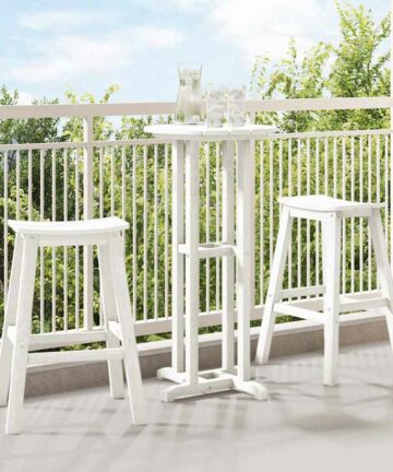 Barhocker 2 pcs Weiß 52 x 43 x 73.5cm HDPE