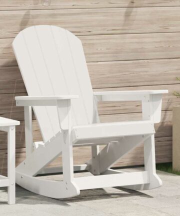 Adirondack-Schaukelstuhl Weiß 73,5 x 92 x 90cm HDPE