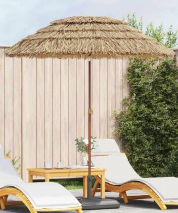 Strandparasol Braun Ø 160 x 196 cm Stahl