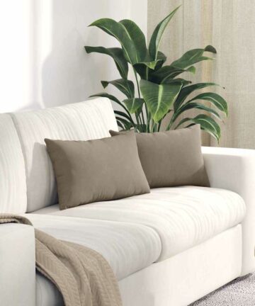Sofa Kissen 2 pcs Taupe 50 x 30 cm