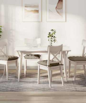 Sitzkissen 4 pcs Taupe 40 x 40 cm Mikrofaserstoff