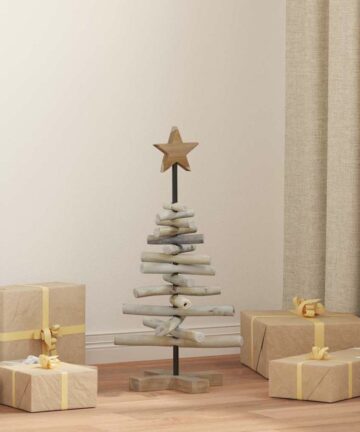 Weihnachtsbaum mit Ständer Braun 60 cm Massivholz Teak