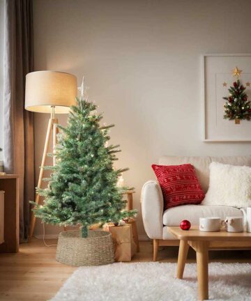 Weihnachtsbaumkragen Braun 60 x 60 x 22 cm das Seegras