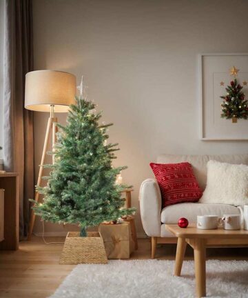 Weihnachtsbaumkragen Braun 50 x 50 x 25 cm Wasserhyazinthe