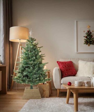 Weihnachtsbaumkragen Braun 50 x 50 x 25 cm das Seegras