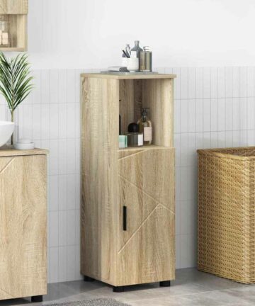 Badezimmer Schrank Sonoma-Eiche 30 x 35 x 95 cm Holzwerkstoff
