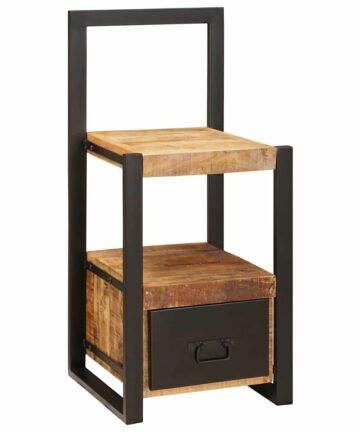 Ankleidehaken mit Regal Braun 40 x 40 x 90 cm Massivholz Mango